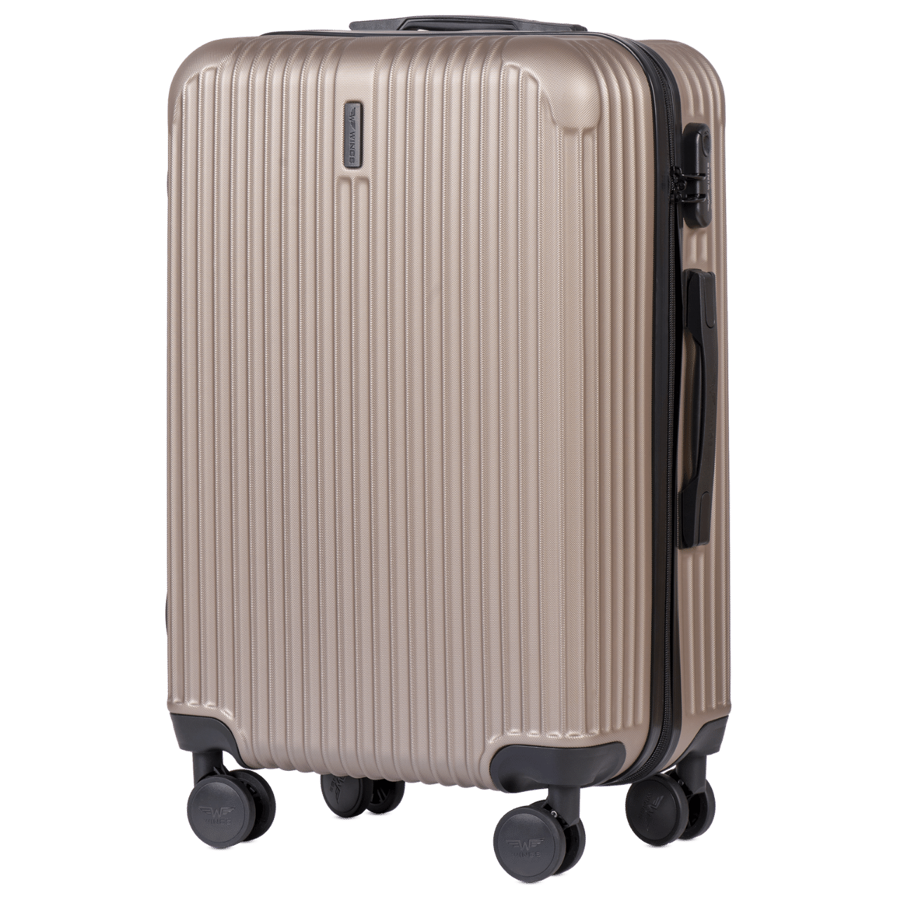 SET OF 3 SUITCASES WINGS EGRET CHAMPAGNE