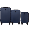 SET OF 3 SUITCASES WINGS EGRET DARK BLUE