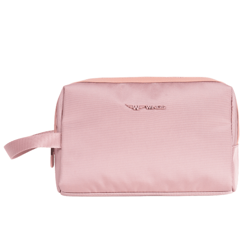 WINGS Малка еднокамерна козметична чанта SKYLARK розова