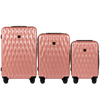 Súprava 3 kufrov Wings PC Golden Eagle ružová