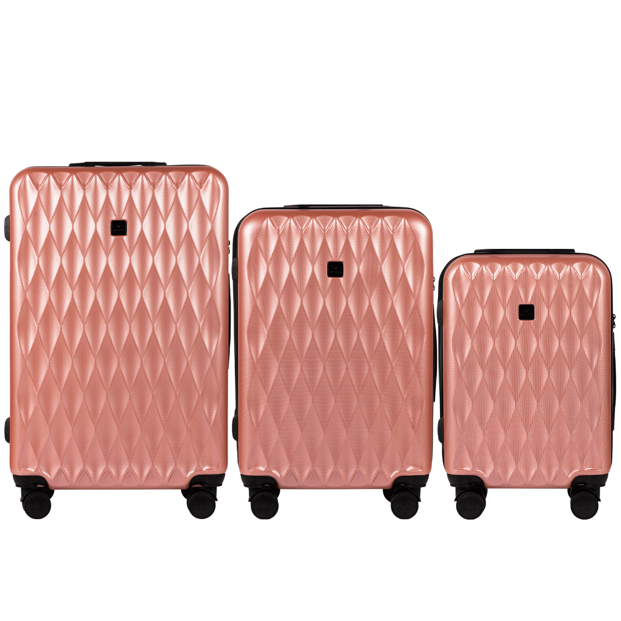 Súprava 3 kufrov Wings PC Golden Eagle ružová