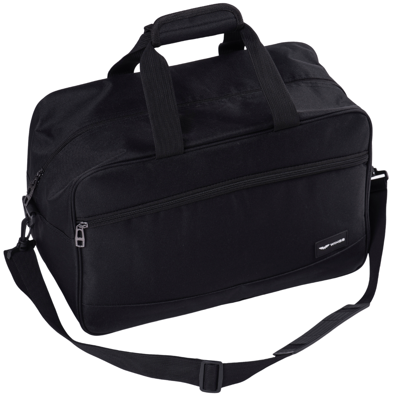 WINGS Handgepäcktasche KABINENREISETASCHE SCHWARZ