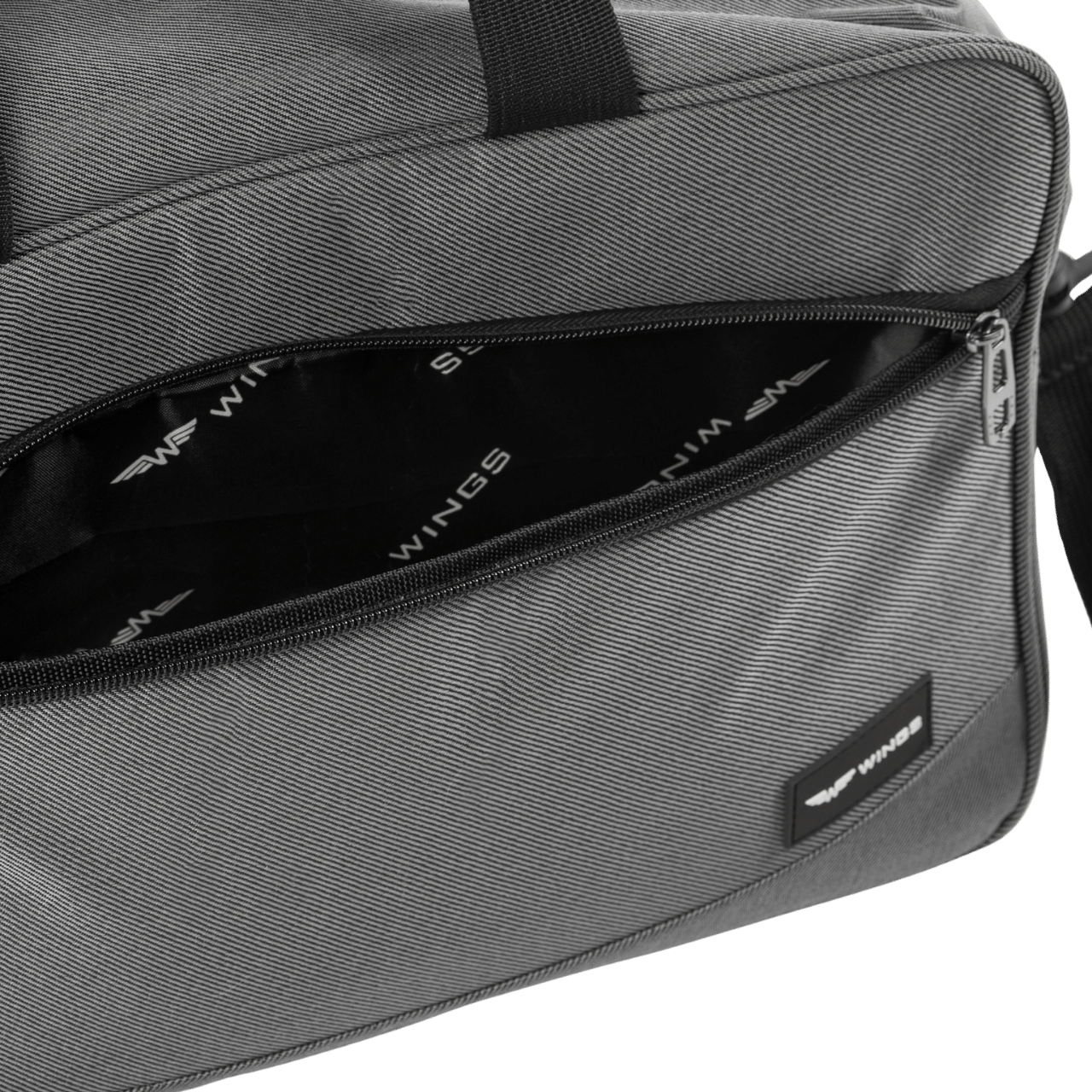 WINGS Handgepäcktasche KABINENREISETASCHE SCHWARZ