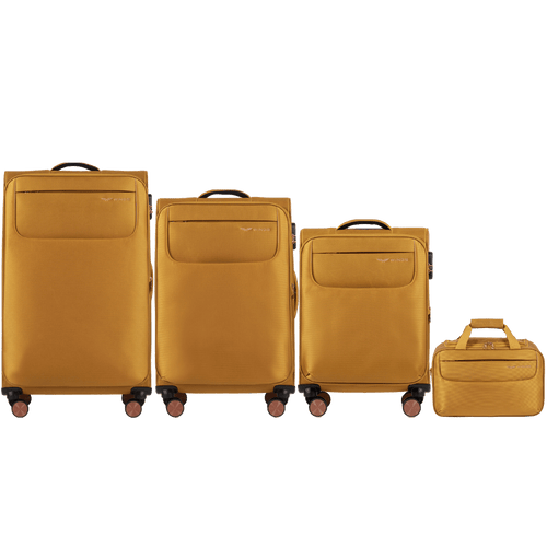 Set of 3 TERN soft suitcases + Wings carry-on bag YELLOW