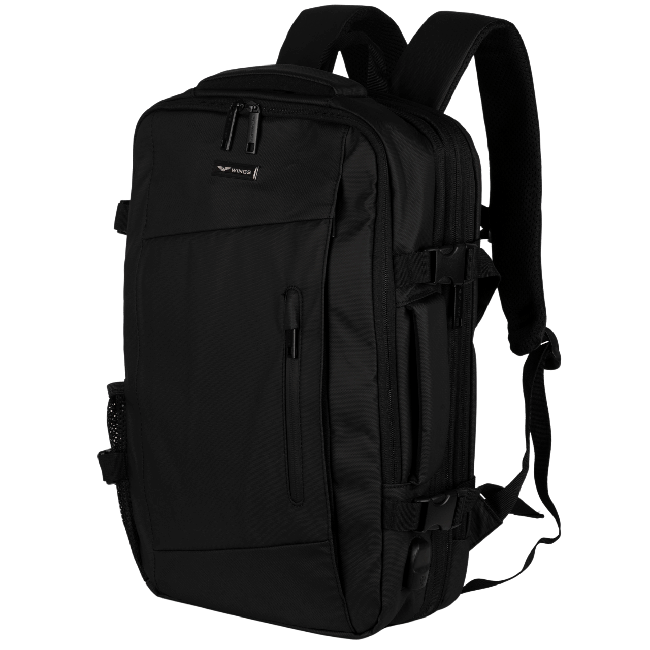 Wielofunkcyjny plecak  z poszerzeniem VIREO 002 - BLACK VIREO COLLECTION