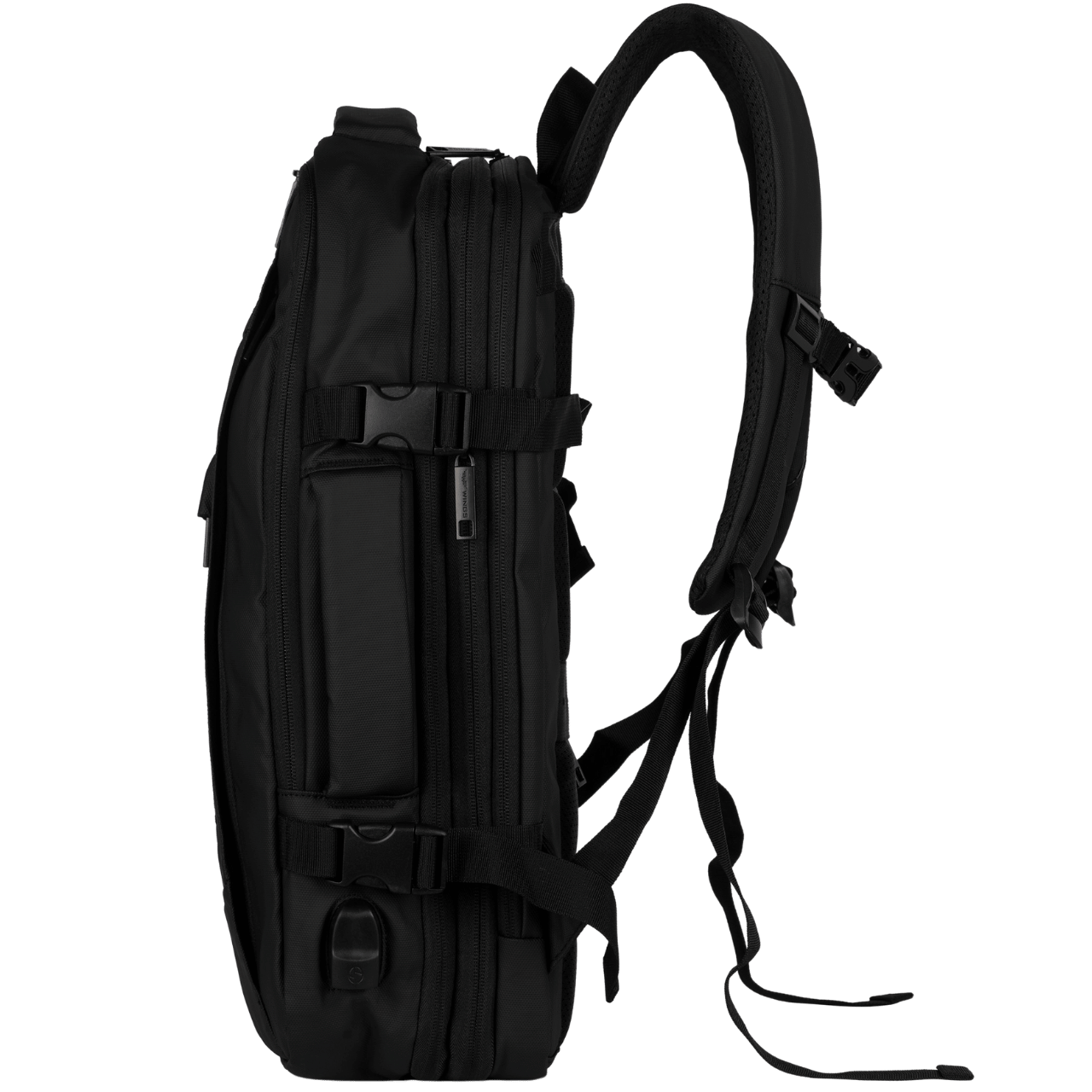 Wielofunkcyjny plecak  z poszerzeniem VIREO 002 - BLACK VIREO COLLECTION