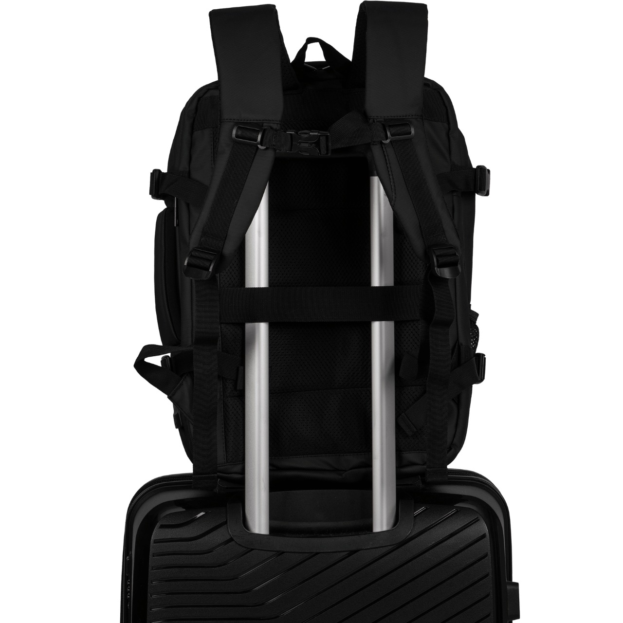 Wielofunkcyjny plecak  z poszerzeniem VIREO 002 - BLACK VIREO COLLECTION