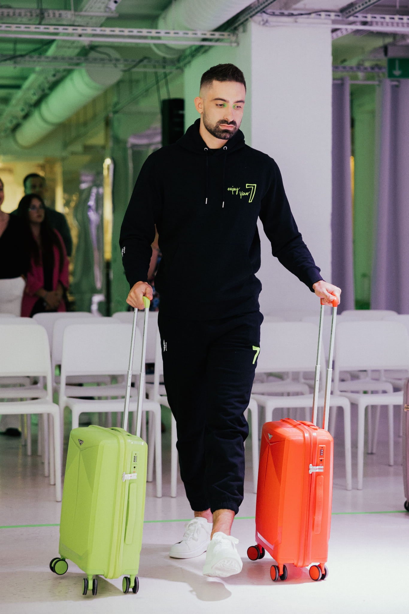 Black sweatshirt OVERSIZE with embroidery Wings x Paprocki & Brzozowski UNISEX