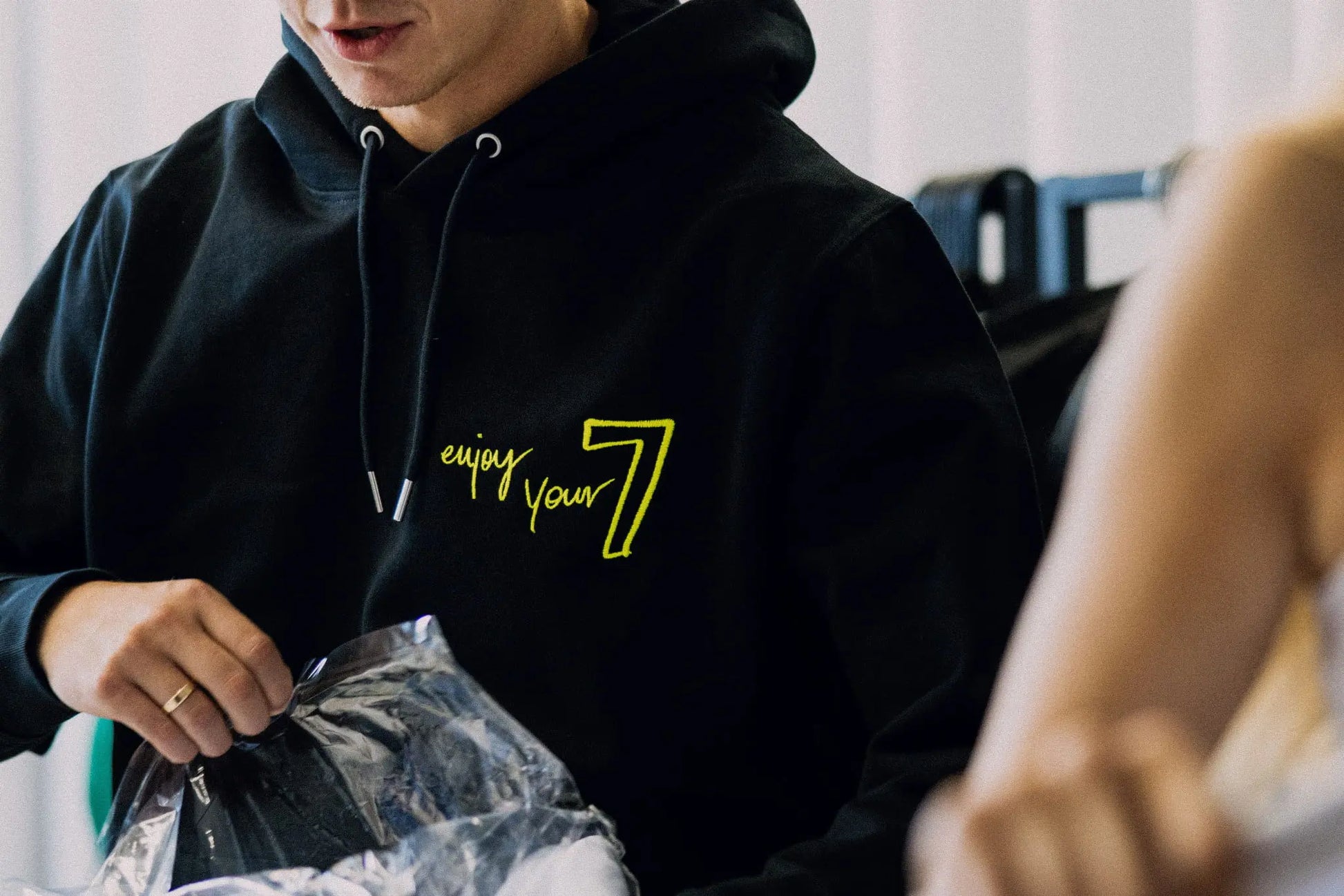 Czarny komplet Dresowy OVERSIZE z haftem Wings x Paprocki & Brzozowski UNISEX WINGS X PAPROCKI BRZOZOWSKI