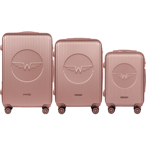 Set of 3 Wings Swallow 3.0 Suitcases ROSE GOLD