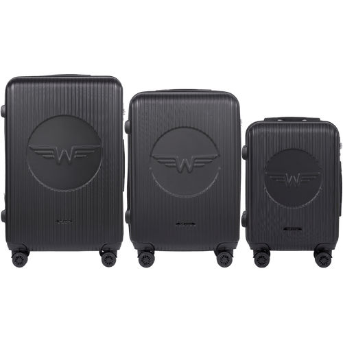 Set of 3 Wings Swallow 3.0 Suitcases DARK GREY
