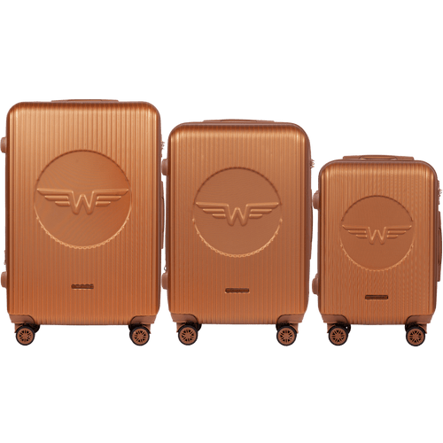 Súprava 3 kufrov Wings Swallow 3.0 hnedá
