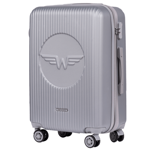 Medium suitcase Wings Swallow 3.0 SILVER 24”