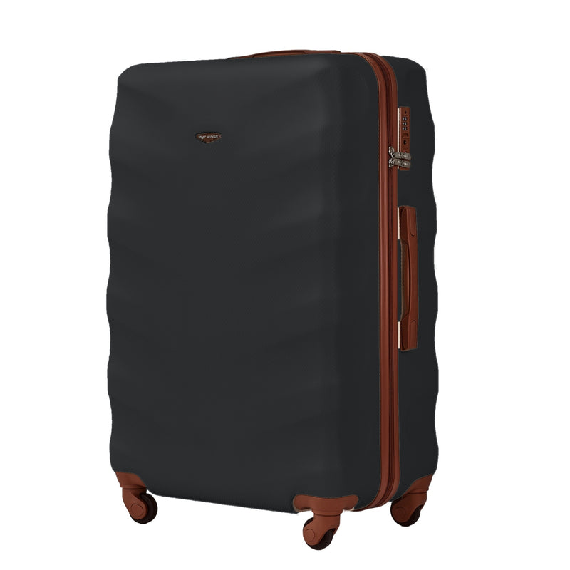 Set of 4 WINGS Albatross Suitcases BLACK