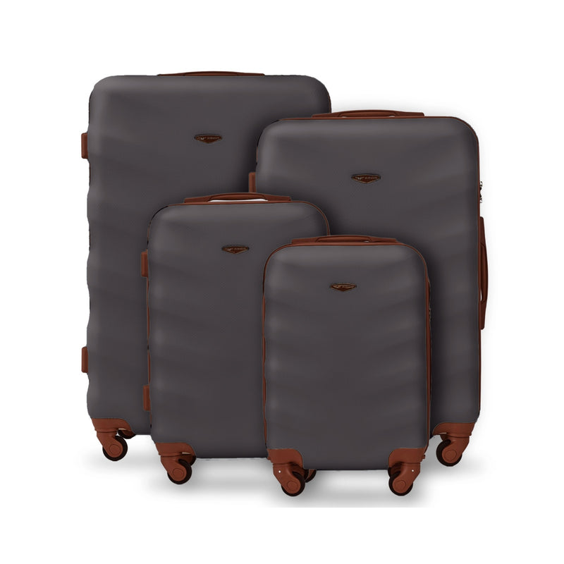 Set de 4 maletas Wings Albatross GRIS OSCURO