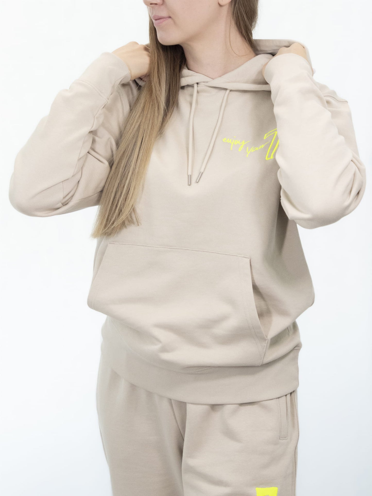 Beige Oversize-Sweatshirt mit Wings x Paprocki & Brzozowski Stickerei Unisex