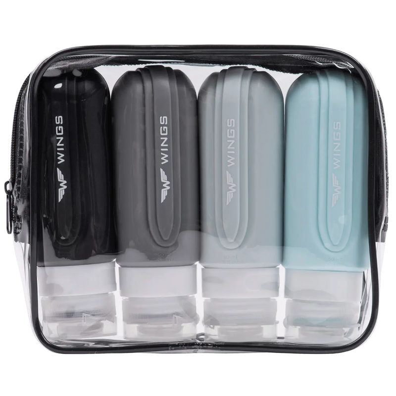 Set of 4 Silicone Travel Containers 90ml