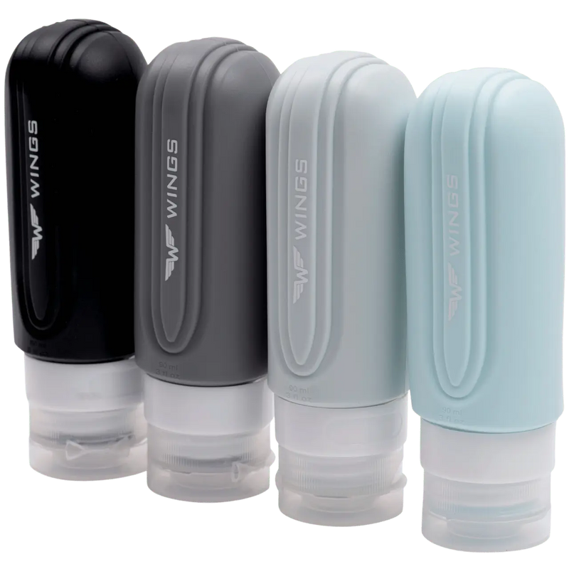 Set of 4 Silicone Travel Containers 90ml