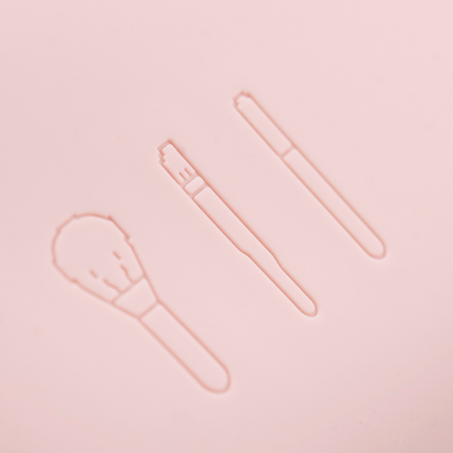 Силиконово пътно калъфче за четки РОЗОВО