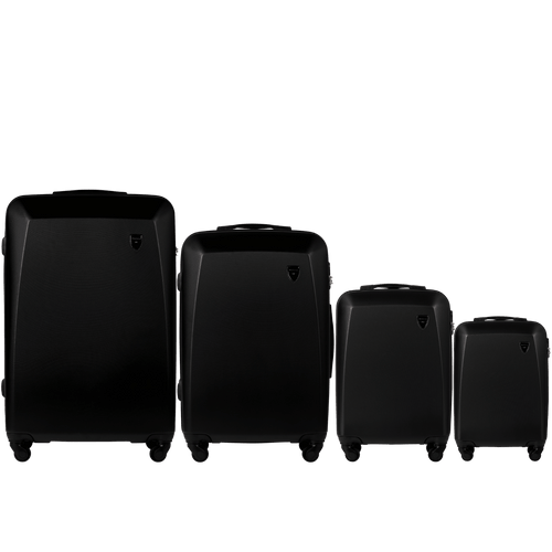 SET OF 4 WINGS PLOVER SUITCASES BLACK