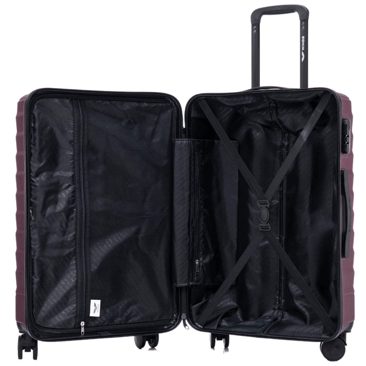 Valiza de cabină Wings PEAFOWL 20” BURGUNDY