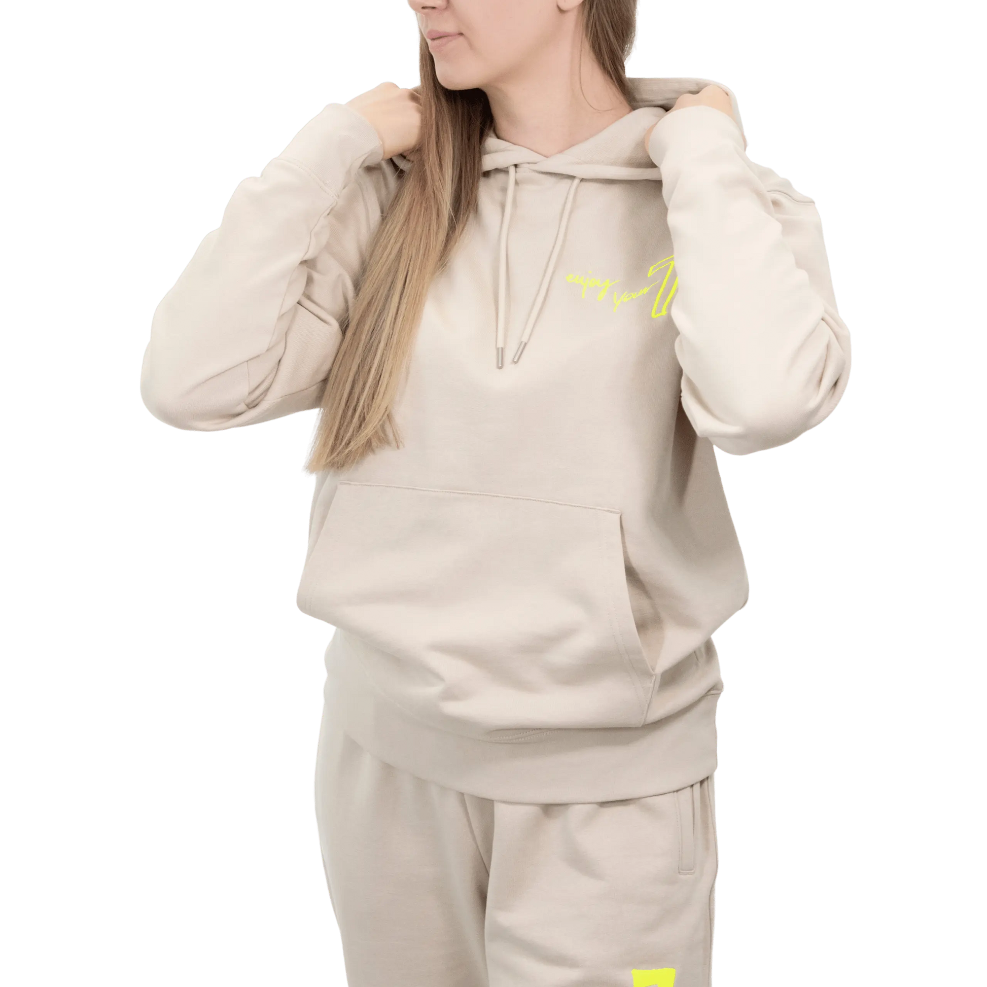 Beżowy komplet Dresowy OVERSIZE z haftem Wings x Paprocki & Brzozowski UNISEX S WINGS X PAPROCKI BRZOZOWSKI