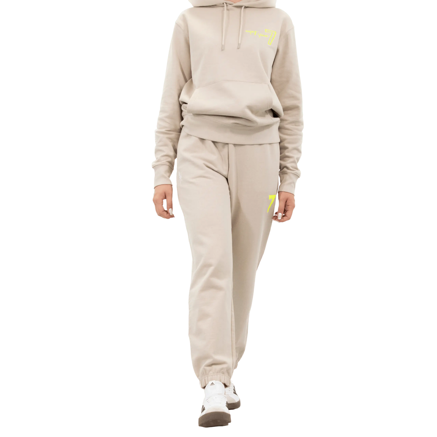 Beżowy komplet Dresowy OVERSIZE z haftem Wings x Paprocki & Brzozowski UNISEX L WINGS X PAPROCKI BRZOZOWSKI