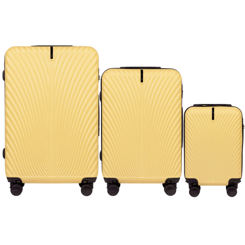 Set of 3 (with 18") suitcases WINGS SWAN ICE CREAM