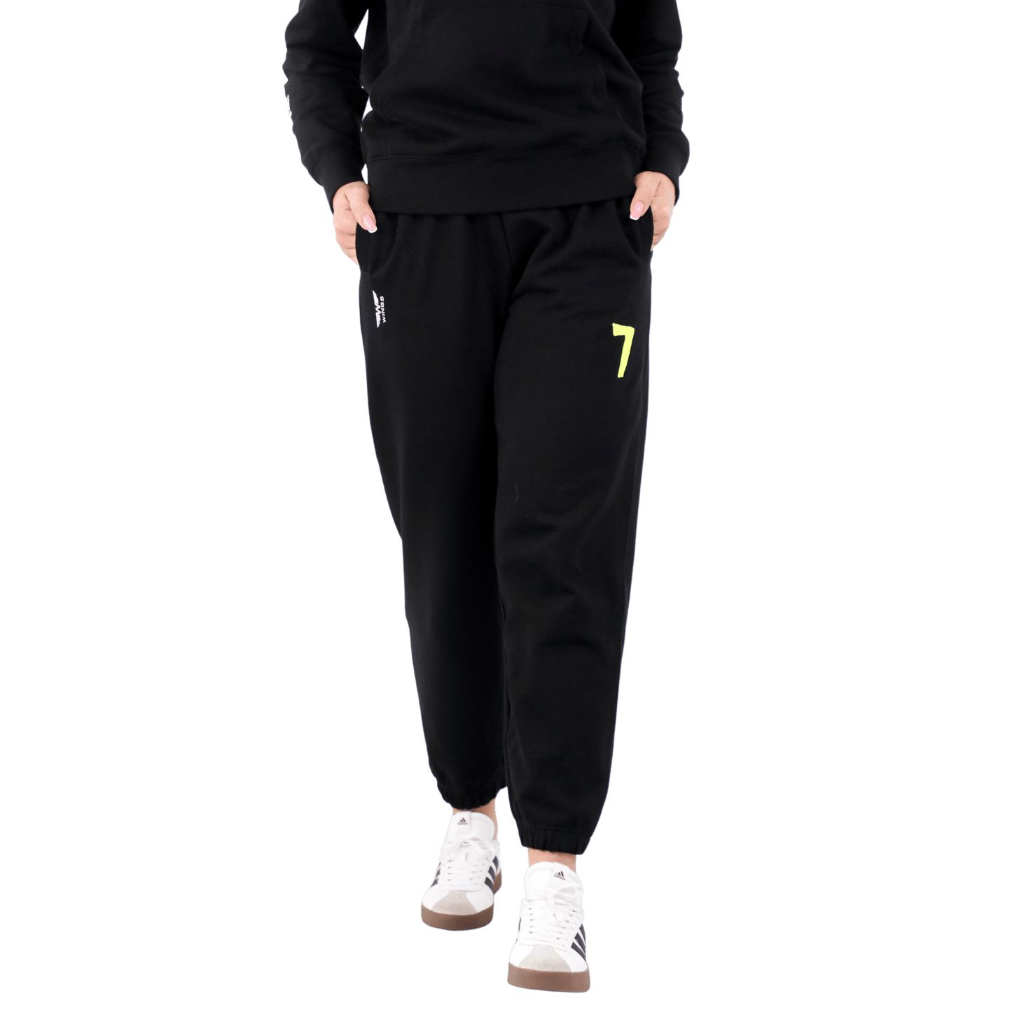 Czarne Dresy OVERSIZE z haftem “7” Wings x Paprocki & Brzozowski UNISEX WINGS X PAPROCKI BRZOZOWSKI
