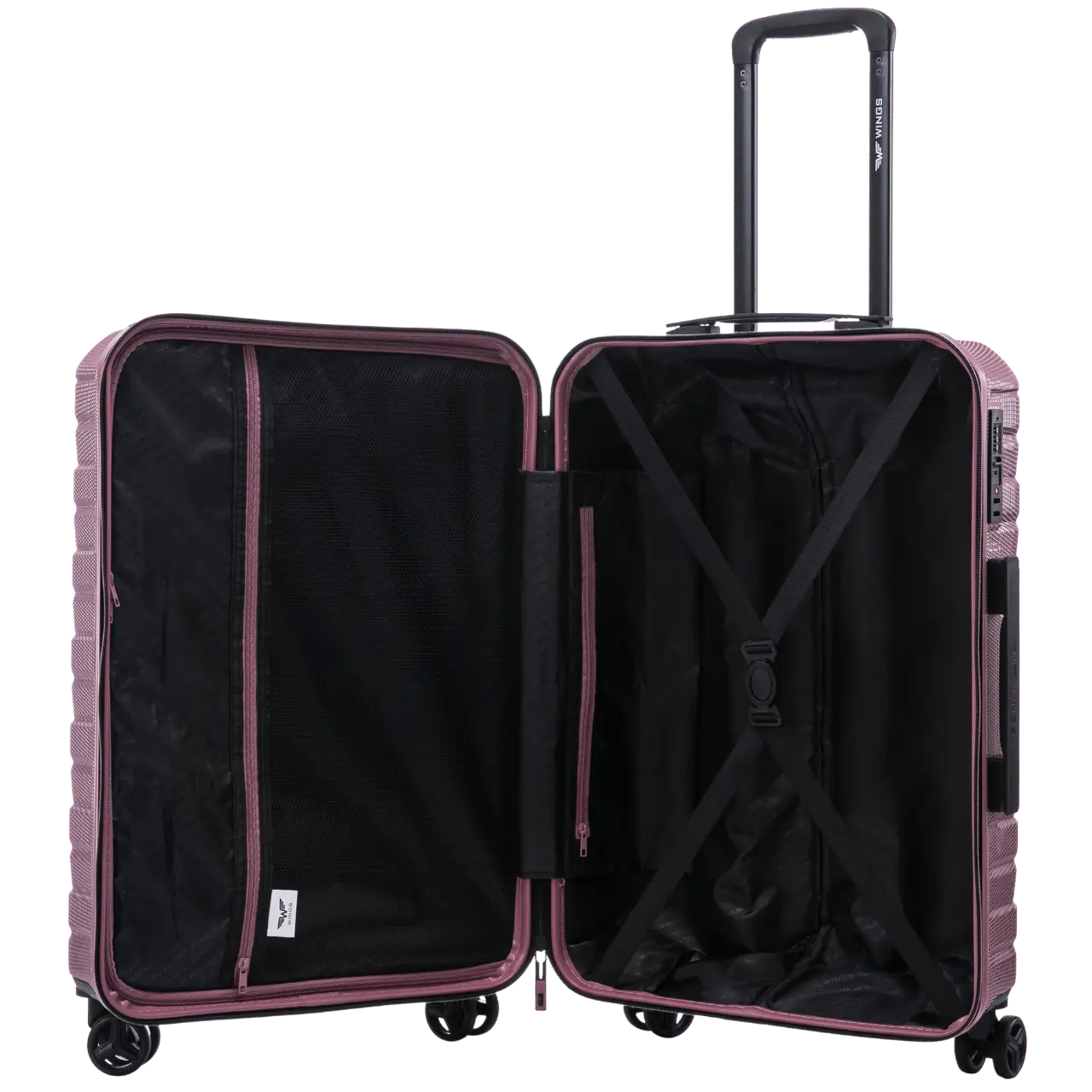 Zestaw 3 walizek Wings CRAKE POLICARBON 100% BLACK CRAKE COLLECTION