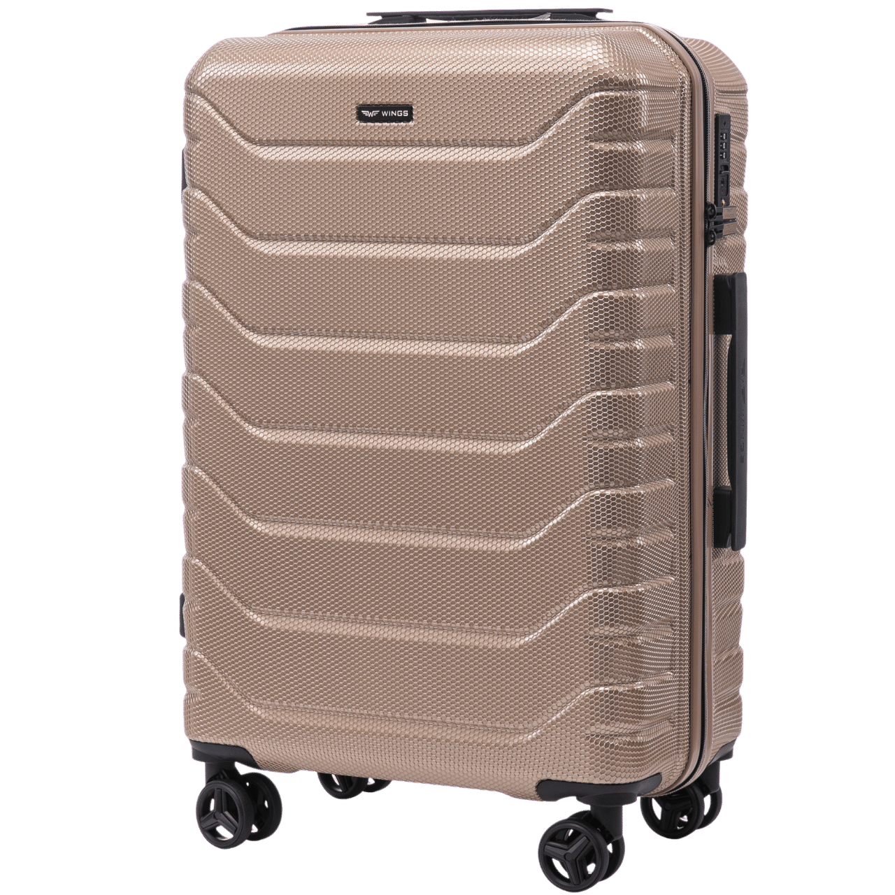 Set di 3 valigie Wings CRAKE POLICARBONATO 100% CHAMPAGNE