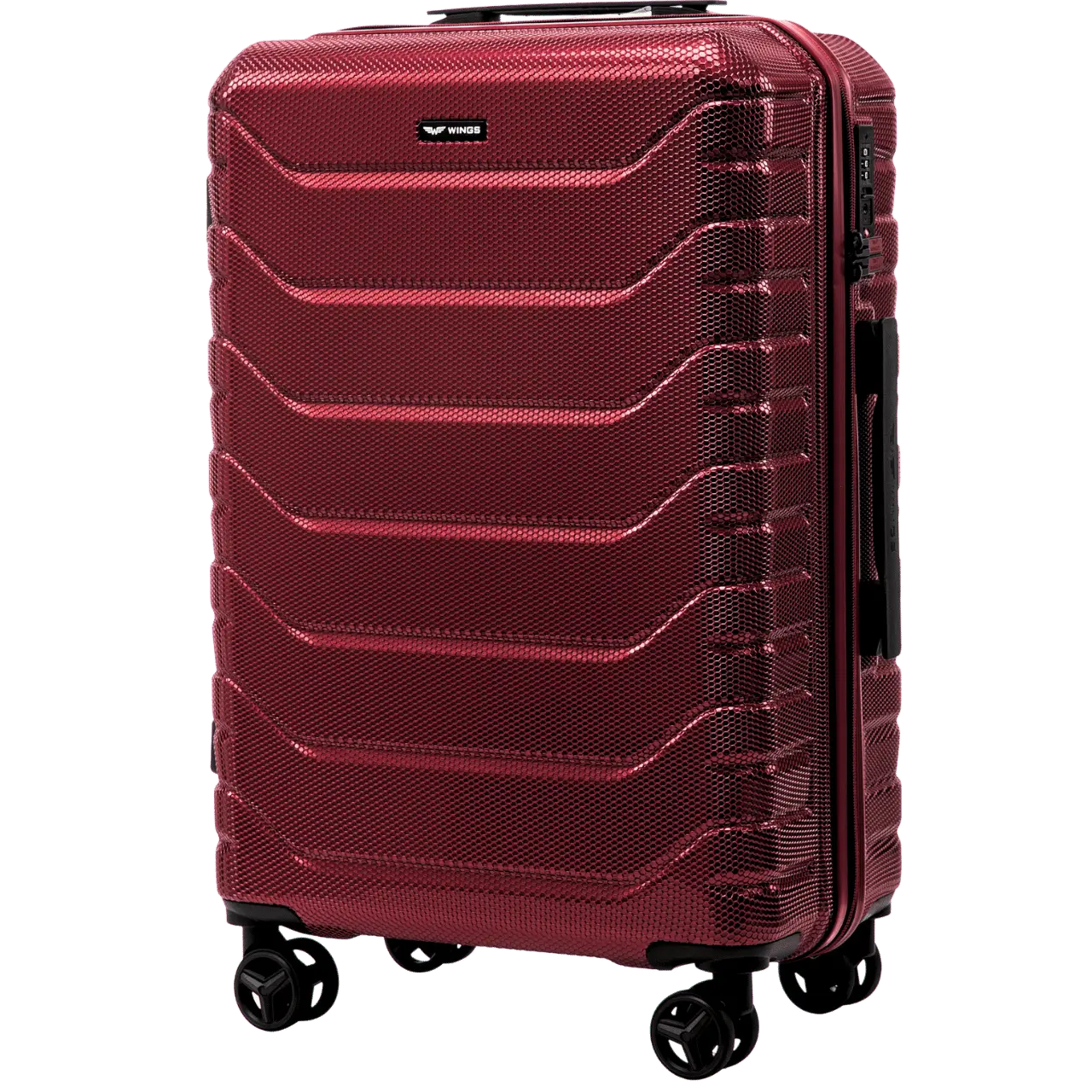 Zestaw 4 walizek Wings CRAKE POLICARBON 100% WINE RED CRAKE COLLECTION