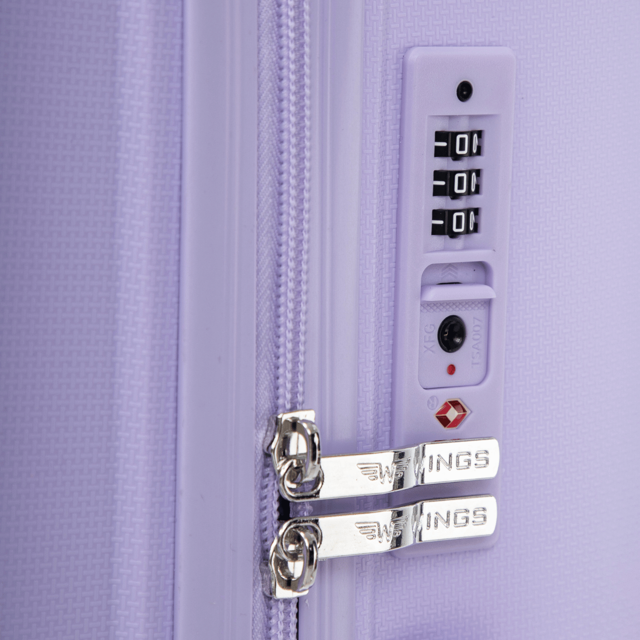 Mellemstor kuffert Wings COCKATIEL polypropylen 24" HVID LILLA