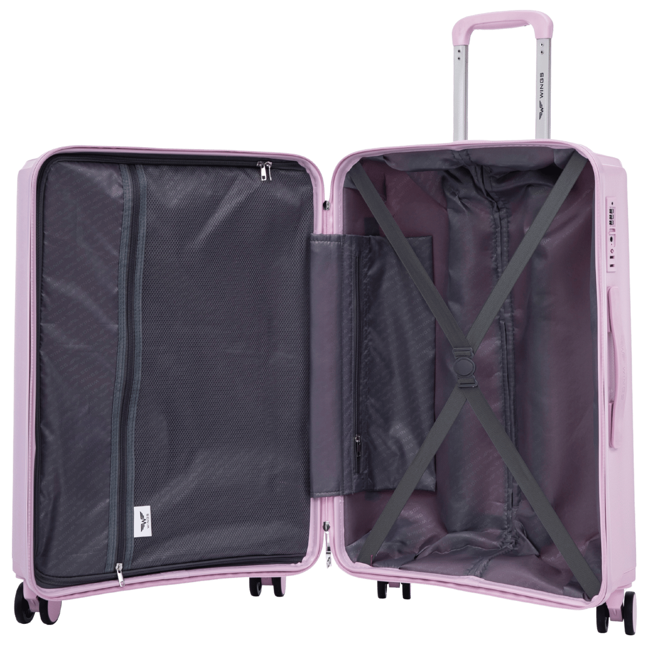 Kabínový kufor Wings COCKATIEL z polypropylénu 20" RUŽOVÝ