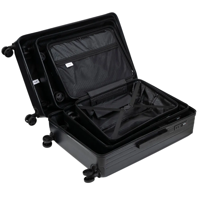 Set of 3 WINGS ABS+ Suitcases BUNTING BLACK