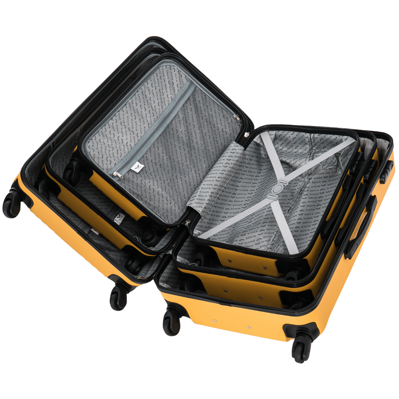 Set di 4 valigie Wings KESTREL Giallo