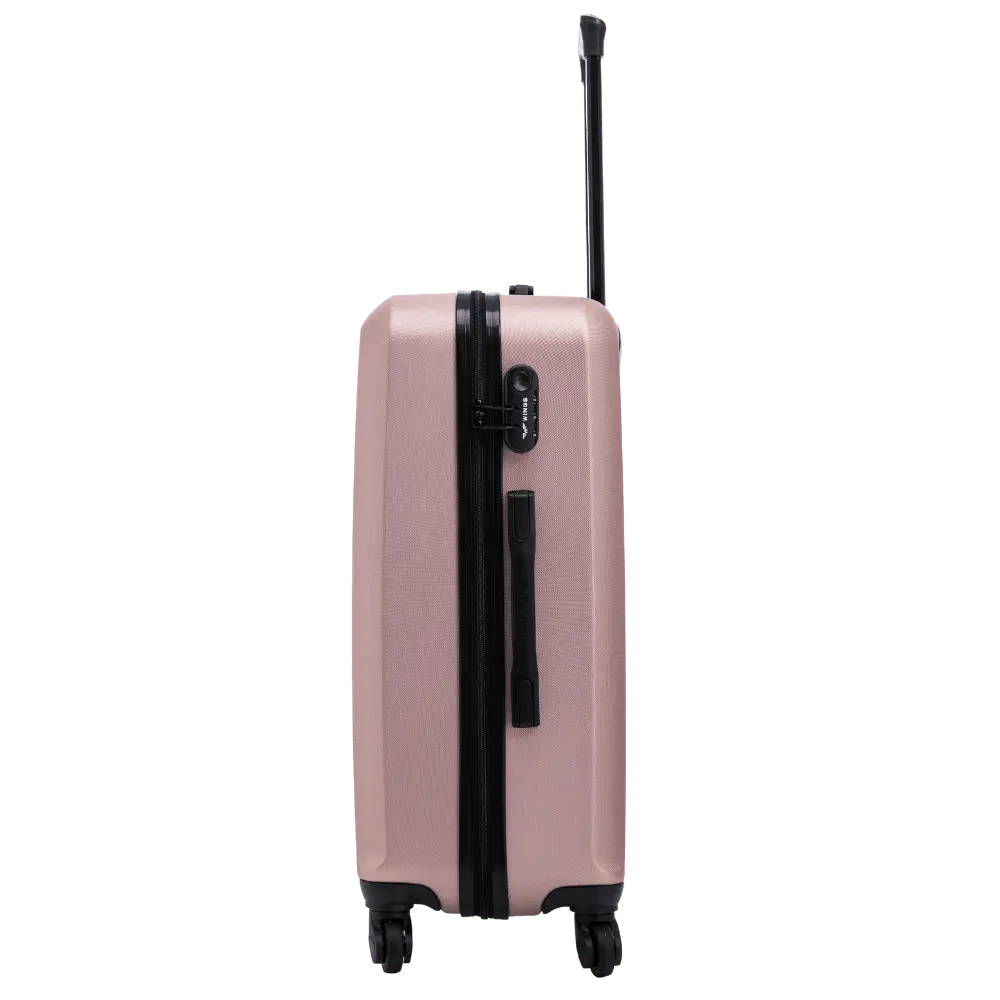 Set di 4 valigie WINGS HARRIER S M L + set da viaggio da 16” ROSE GOLD