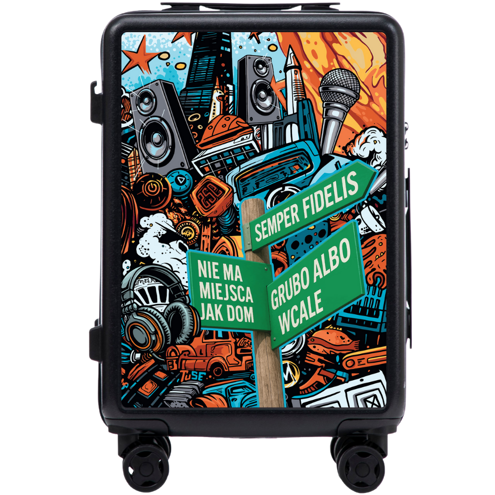 Cabin Wings ABS+ Suitcase 20" Customized Tuse Pih BLACK