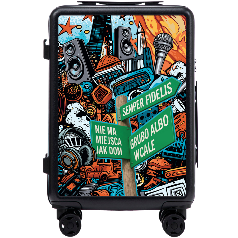 Kabinový kufr Wings ABS+ 20" Přizpůsobený Tuse Pih ČERNÝ