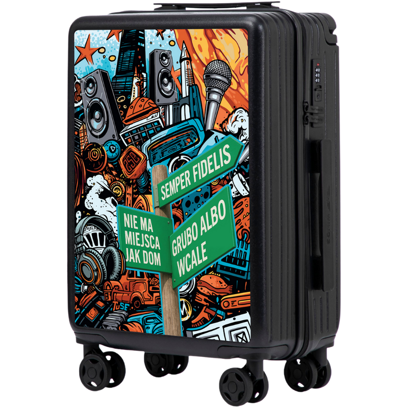 Kabinový kufr Wings ABS+ 20" Přizpůsobený Tuse Pih ČERNÝ