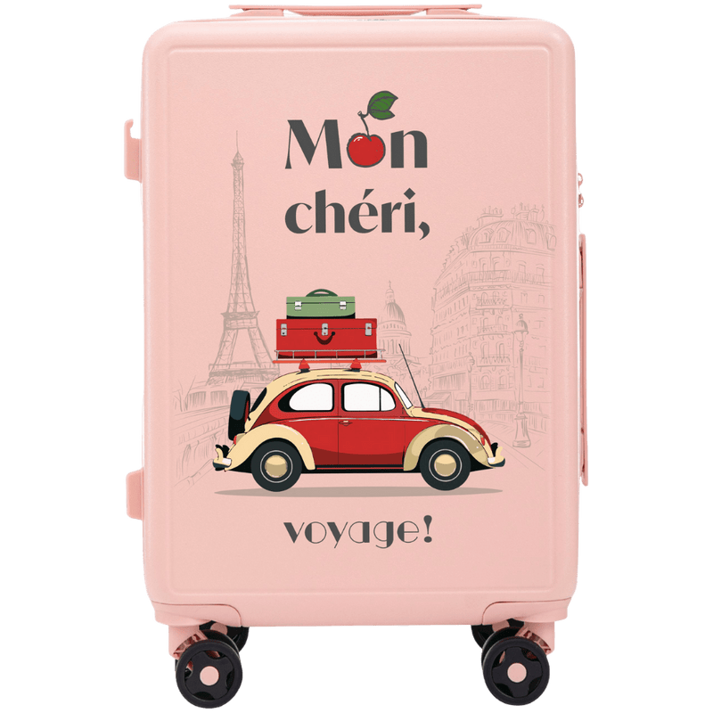 Kabinový kufr Wings ABS+ 20" Přizpůsobený JEMNĚ RŮŽOVÝ MON CHERI