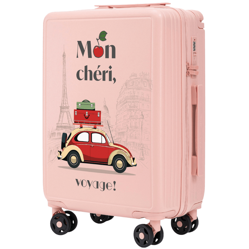 Kabinový kufr Wings ABS+ 20" Přizpůsobený JEMNĚ RŮŽOVÝ MON CHERI