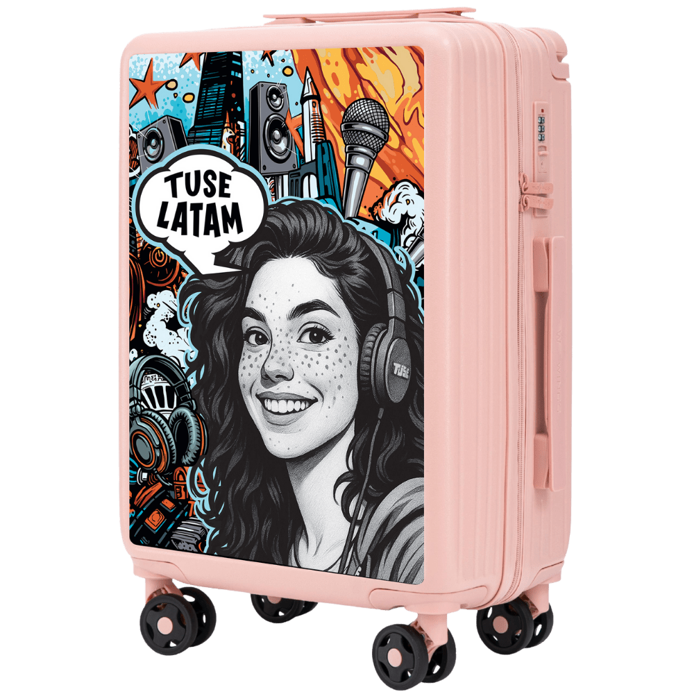 Wings x TUSE Cabin Suitcase Customized 20" GIRL SOFT PINK