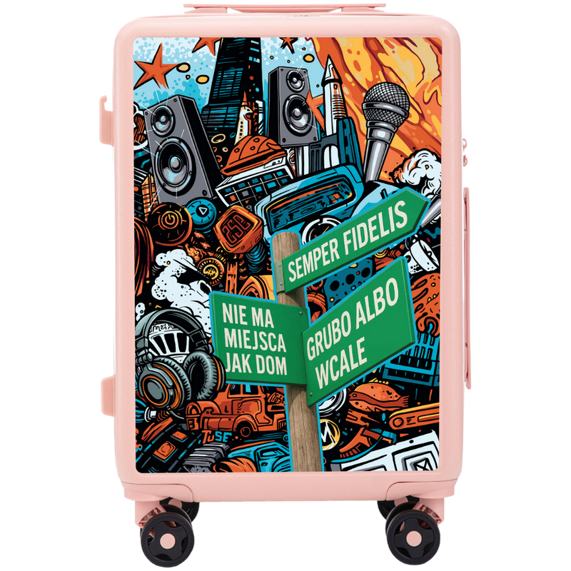 Kabinový kufr Wings ABS+ 20" Přizpůsobený Tuse Pih JEMNĚ RŮŽOVÝ