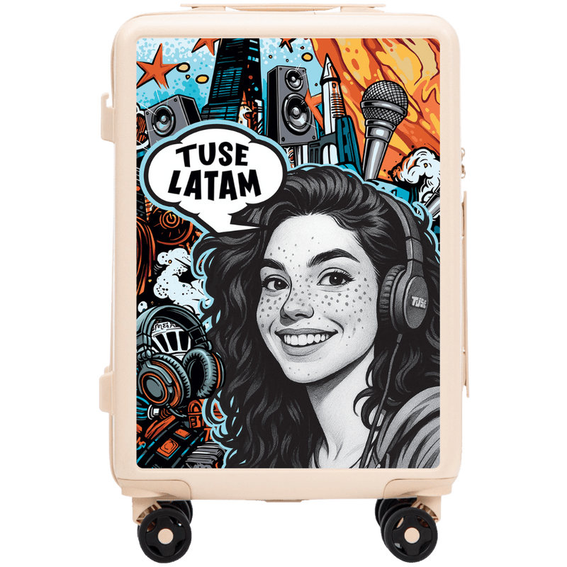 Kabinový kufr Wings x TUSE Přizpůsobený 20" DÍVKA ŠPINAVĚ BÍLÁ