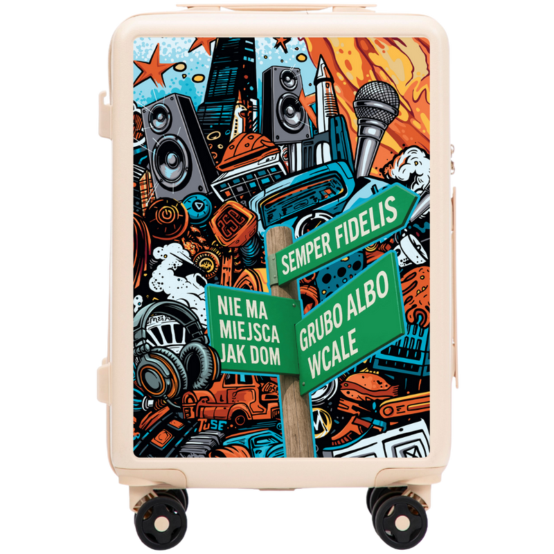 Kabinový kufr Wings ABS+ 20" Přizpůsobený Tuse Pih ŠPINAVĚ BÍLÝ