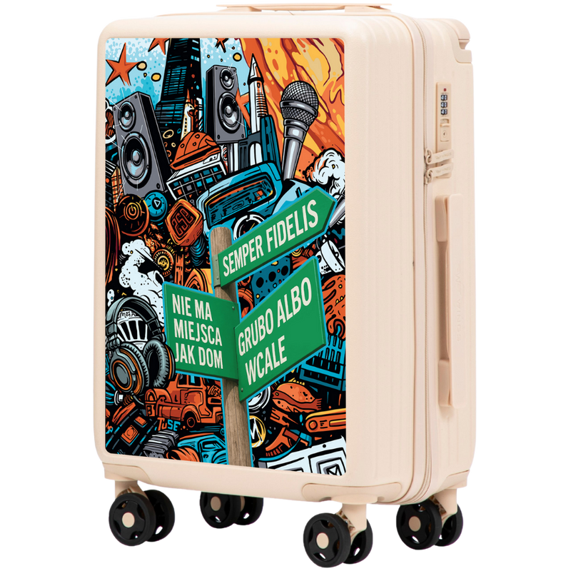 Kabinový kufr Wings ABS+ 20" Přizpůsobený Tuse Pih ŠPINAVĚ BÍLÝ