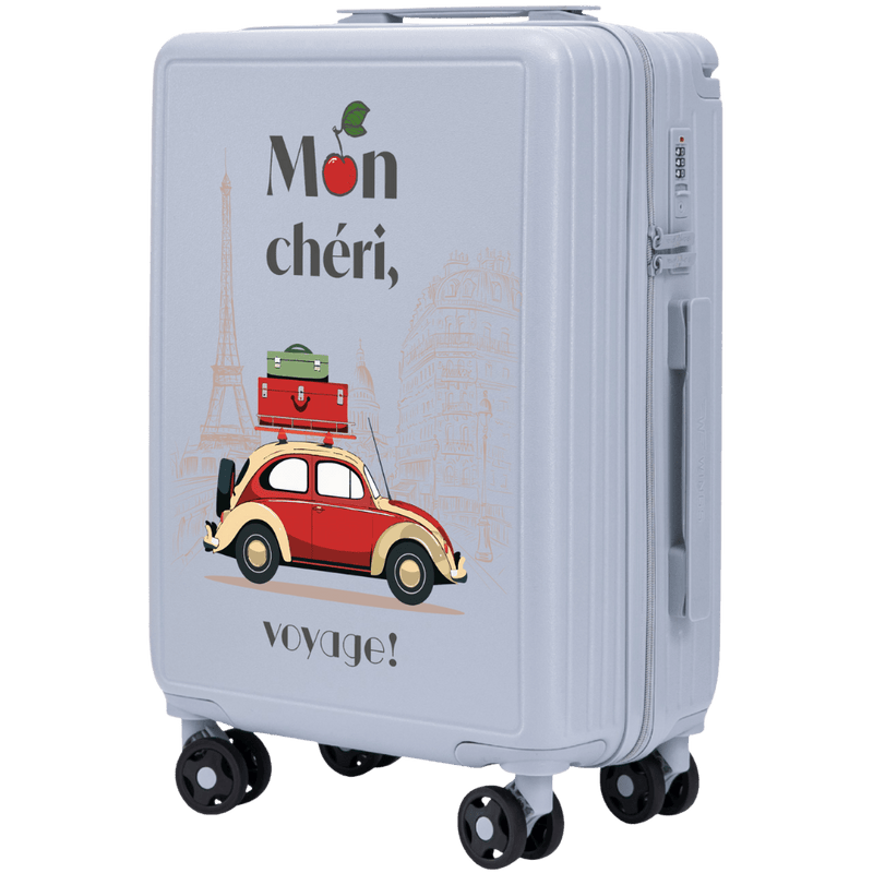 Kabinový kufr Wings ABS+ 20" Přizpůsobený PASTEL BLUE MON CHERI