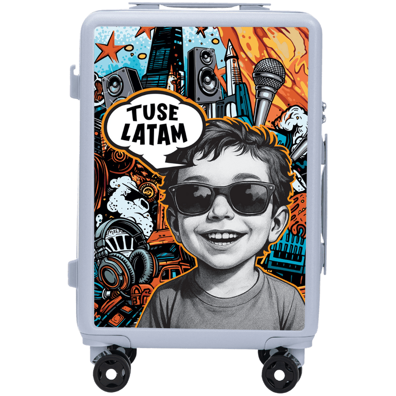 Kabinový kufr Wings x TUSE Přizpůsobený 20" CHLAPEC PASTEL BLUE