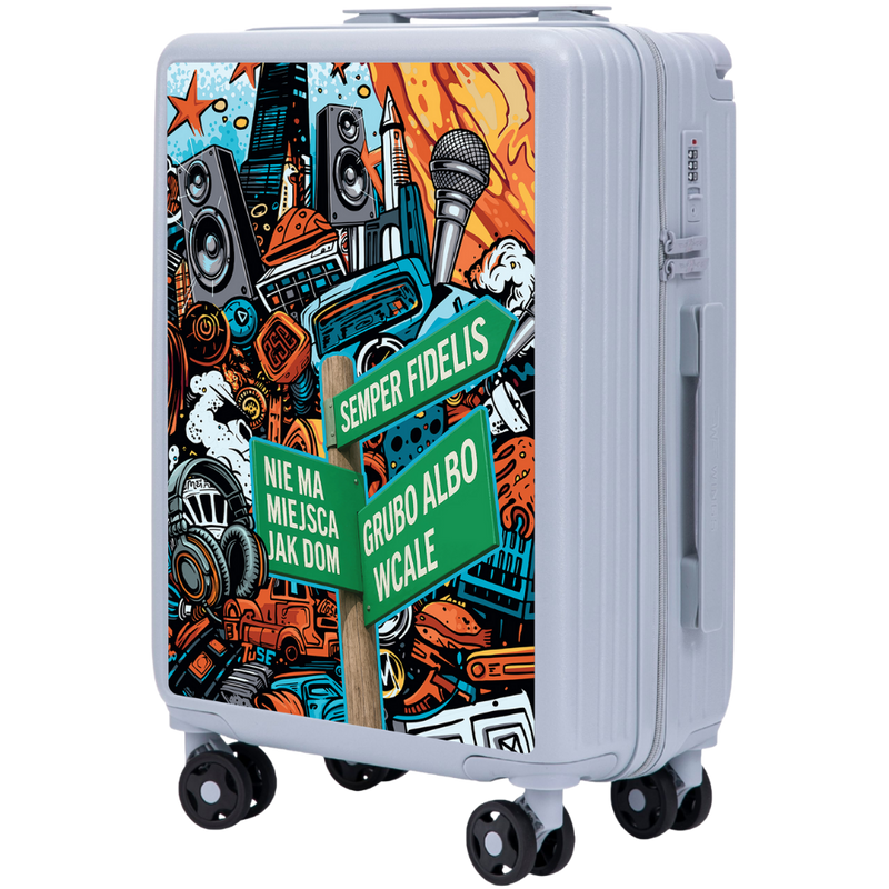 Kabinový kufr Wings ABS+ 20" Přizpůsobený Tuse Pih PASTEL BLUE